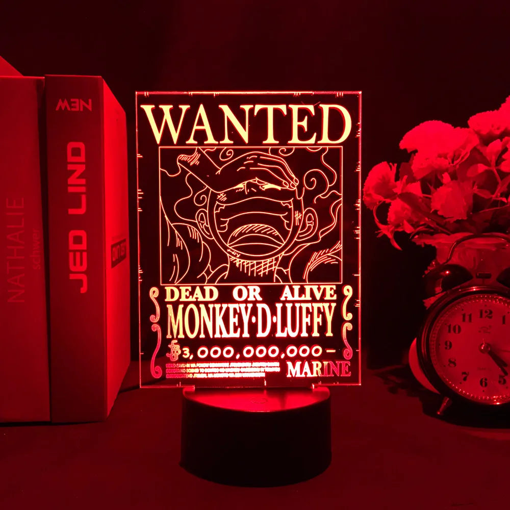 Lampe LED 3D One Piece – Wanted