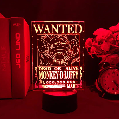 Lampe LED 3D One Piece – Wanted