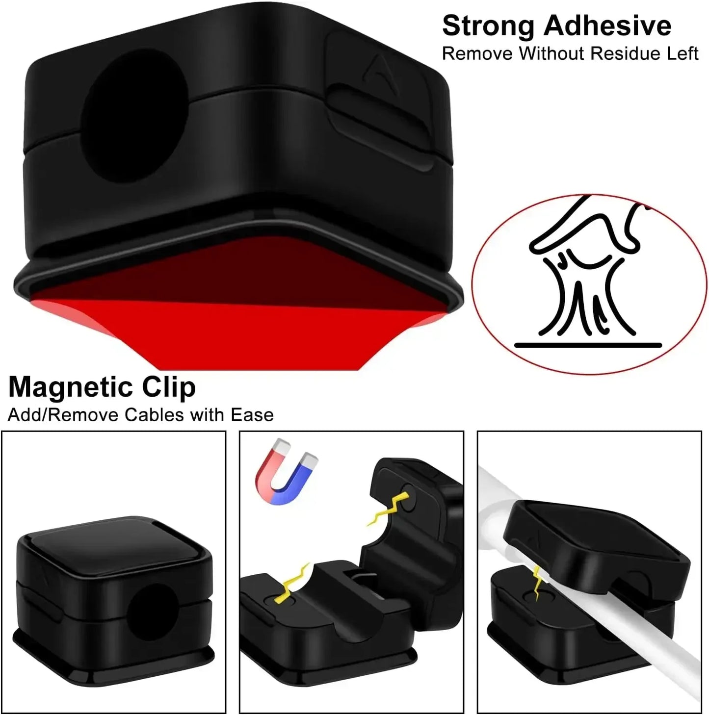 Clips câble magnétique