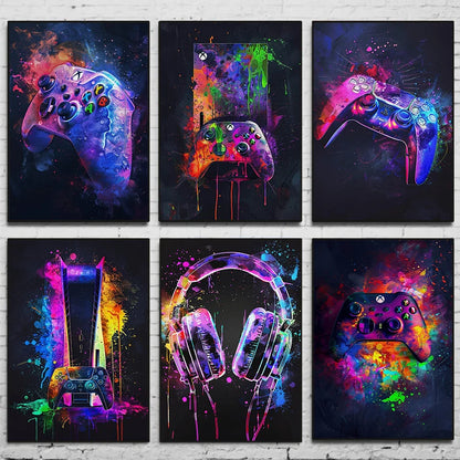 Poster Gaming Coloré – Décoration Gaming Room