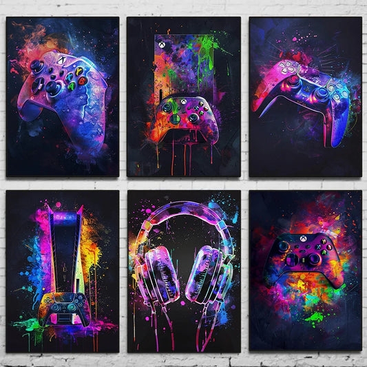 Poster Gaming Coloré – Décoration Gaming Room