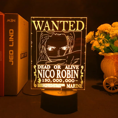 Lampe LED 3D One Piece – Wanted