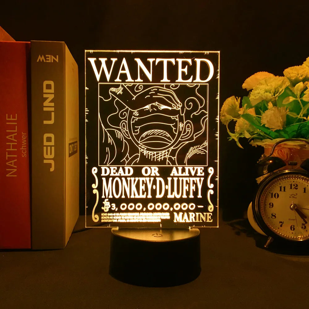 Lampe LED 3D One Piece – Wanted