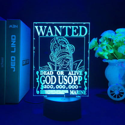 Lampe LED 3D One Piece – Wanted