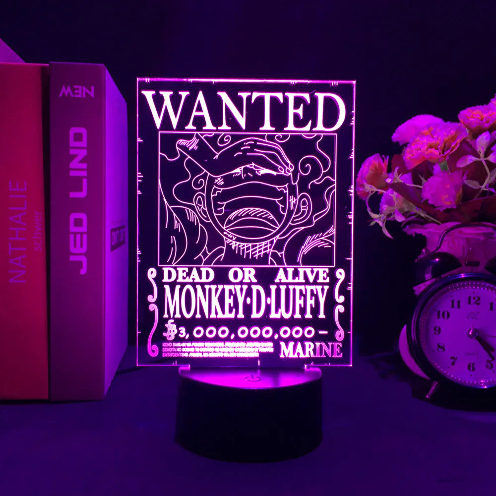 Lampe LED 3D One Piece – Wanted